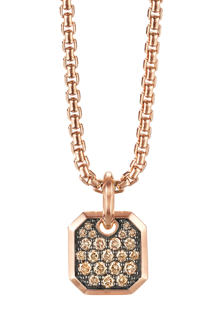 Roman Amulet, 18K Rose Gold & Diamonds